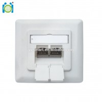 80x80mm Cat6 FTP Two Port Network Faceplate