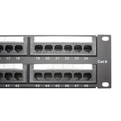 custom rack parts 19 inch 1u cat5e 48 port patch panel